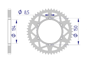 KIT ALU KAWASAKI KX 125 2004-2008 Reinforced Xs-ring