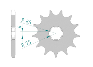 Front sprocket 428 Kymco