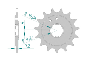 Front sprocket Chain 415