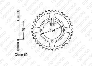 Rear sprocket 550 Cbf 75-80