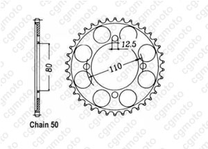 Rear sprocket Cb 650 S Custom 82