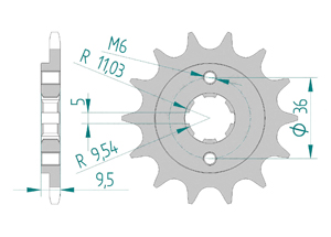 Front sprocket 520 HONDA TRX