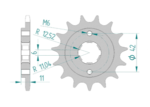 Front sprocket Chain 520 NSR250/88 JAP