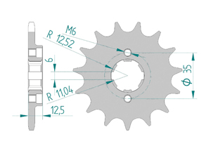 Front sprocket Chain 520