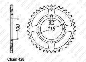 Rear sprocket Kawasaki