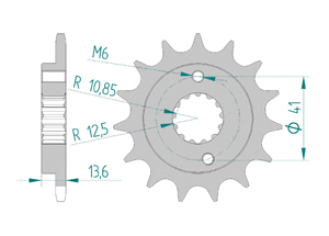 Front sprocket 520 Honda