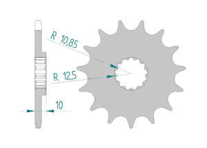 Front sprocket 520 Aprilia