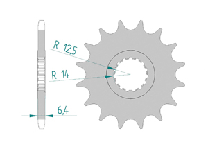 Front sprocket 520 YAMAHA YFM 700 R RAPTOR