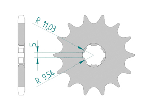 Front sprocket Chain 525