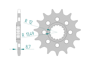 Front sprocket 520 SUZUKI GSX-R 1000