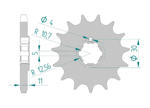 Front sprocket 530 Kawasaki