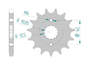 Front sprocket 530 Kawasaki