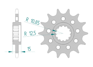 Front sprocket 520 KAWASAKI ZX-6R (ZX600)