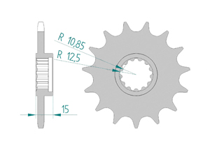 Front sprocket 520 Kawasaki