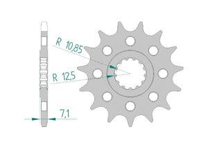 Front sprocket 520 KAWASAKI ZX-6R (ZX636)