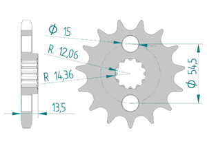 Front sprocket 630 Kawasaki