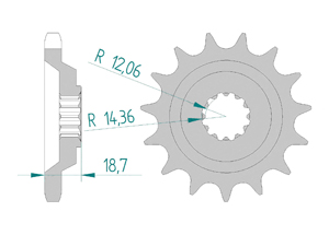 Front sprocket 630 Kawasaki