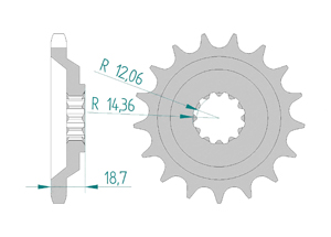 Front sprocket 530 Kawasaki