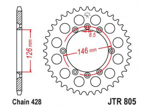 Rear sprocket Ts 125 X 84-88