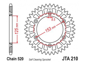 Rear sprocket Honda X Wing