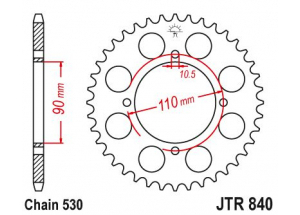 Rear sprocket Xs 400d 82-88