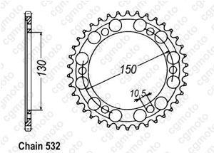 Rear sprocket Nsr 400 F 85-88