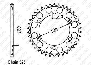 Rear sprocket Rc45 Rvf 750 R 94-98