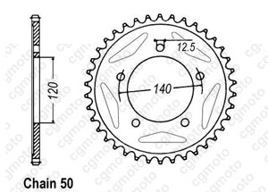 Rear sprocket Gsx 1400 02-06