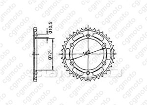 Rear sprocket Cagiva 650 Raptor