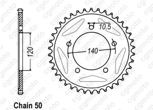 Rear sprocket Sv 1000 N / S 03-