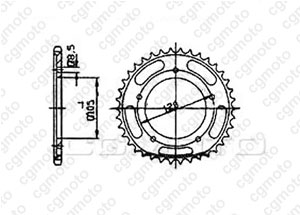 Rear sprocket Sachs 125 Zz 98-00