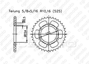 Rear sprocket Quad 50 Aeon Revo 00-