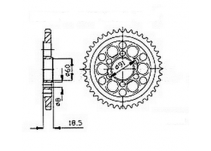 Rear sprocket Ducati 1098 R/S 07-