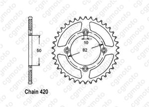 Rear sprocket Skyteam Dax 06-