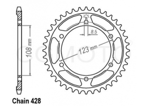 Rear sprocket RS4 125



