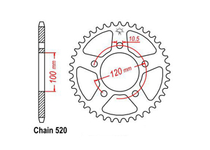 Rear sprocket Bmw G650 X-Moto
