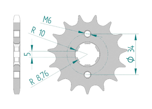 Front sprocket 428 GILERA