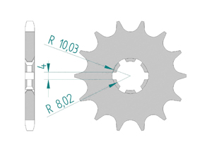 Front sprocket 428 + clips HARLEY DAVIDSON