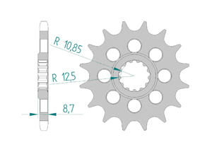 Front sprocket 525 SUZUKI GSX-R 1000