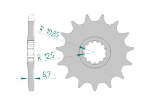 Front sprocket 525 Kawasaki