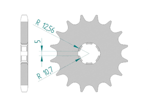 Front sprocket 530 Kawasaki