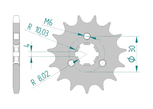 Front sprocket 428 Kawasaki