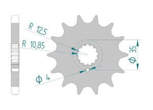 Front sprocket 630 Kawasaki