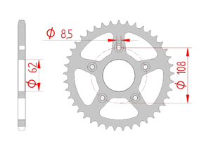 KIT STEEL APRILIA 125 TUONO 2004-2008 Reinforced Xs-ring