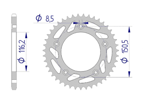 KIT ALU APRILIA 250 RS 1995-2003 Standard Xs-ring