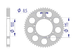 KIT ALU BETA 50 RR 98-01 Standard