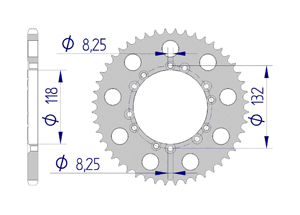 KIT ALU BETA 200 ALP 4T 00-03 Standard