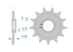 Front sprocket 520 SHERCO