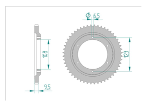 KIT STEEL CAGIVA 50 MITO Reinforced O-ring