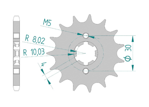 Front sprocket 428 CAGIVA